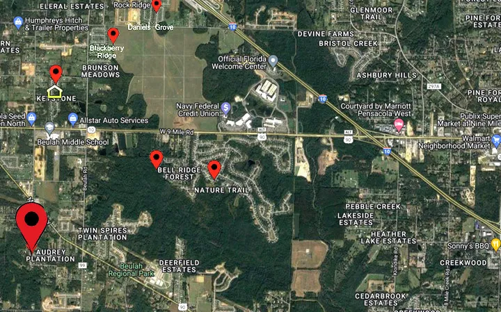 Satellite of Beulah and Audrey Plantation