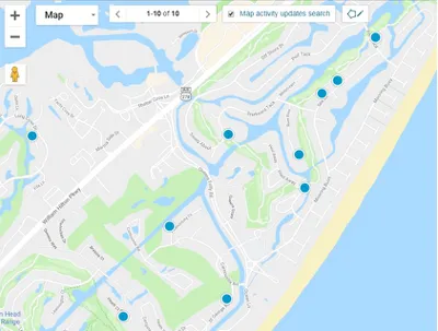 Plametto Dunes Golf Homes for Sale Map