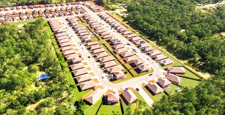 Aerial View of Monticello Estates, Milton FL