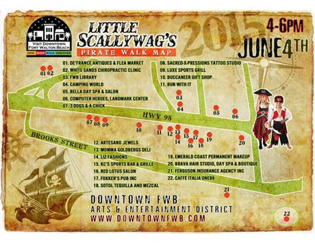 Little Scallywag's Pirate Walk Map