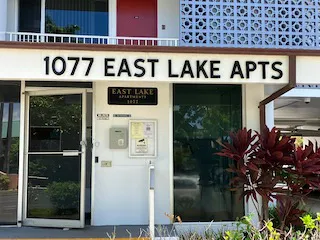 East Lake Apartments Sign