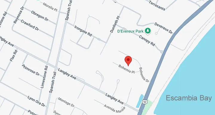 Map of Bohemia Community in Pensacola