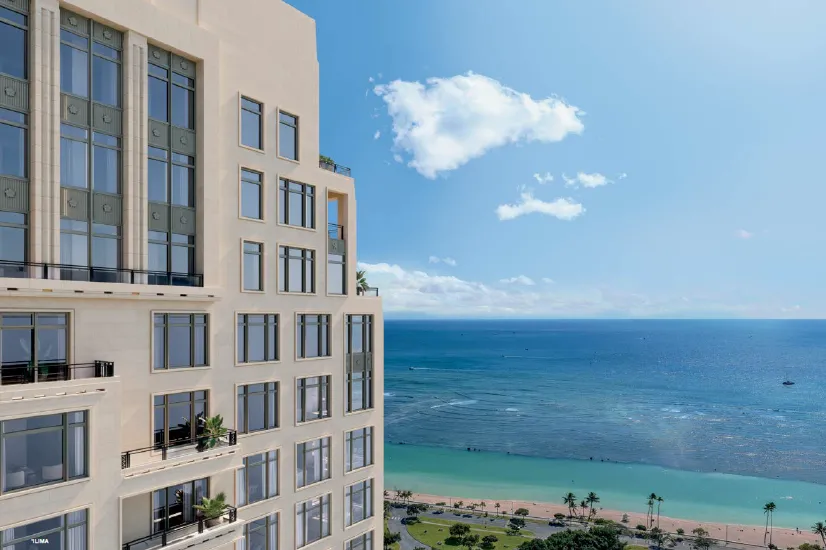Ilima architecture overlooking the Pacific Ocean - architectural rendering