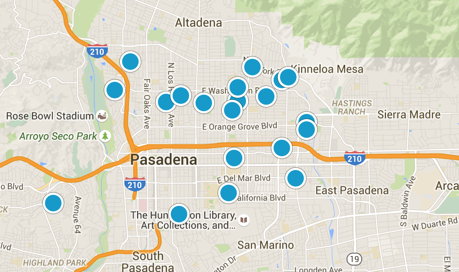 Interactive home search in Pasadena California