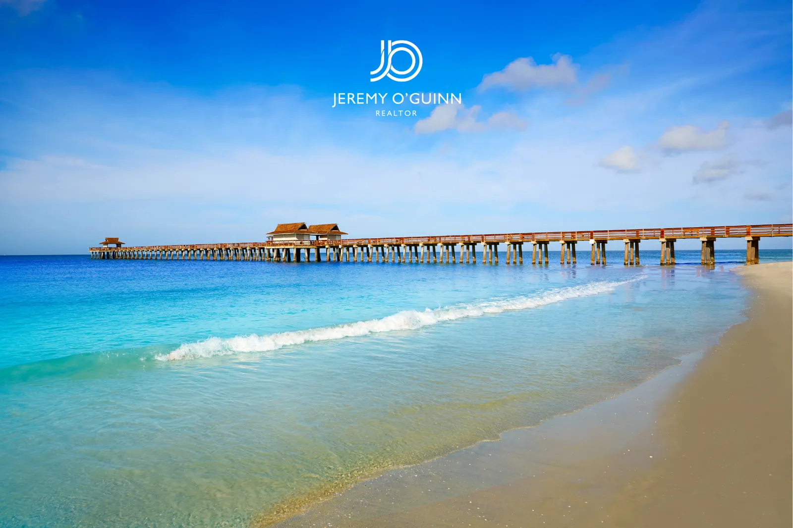 Old Naples pier and Gulf beach Florida