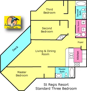 St. Regis Resort 3 Bedroom Standard Plan