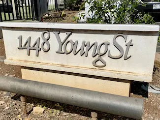 1448 Young St Sign