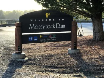 mossyrock dam sign