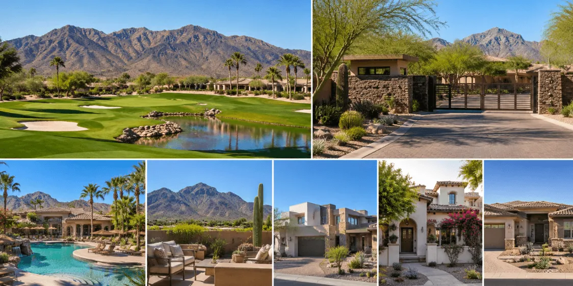 Different types of scottsdale homes for sale such as townhomes, single-family homes, and condos