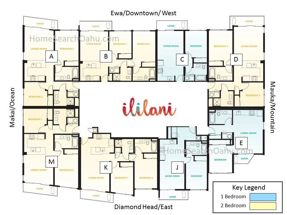 Ililani Tower Floor Plate - Upper Levels