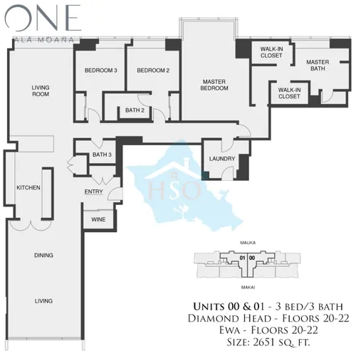 One Ala Moana 00 & 01 Floor Plan