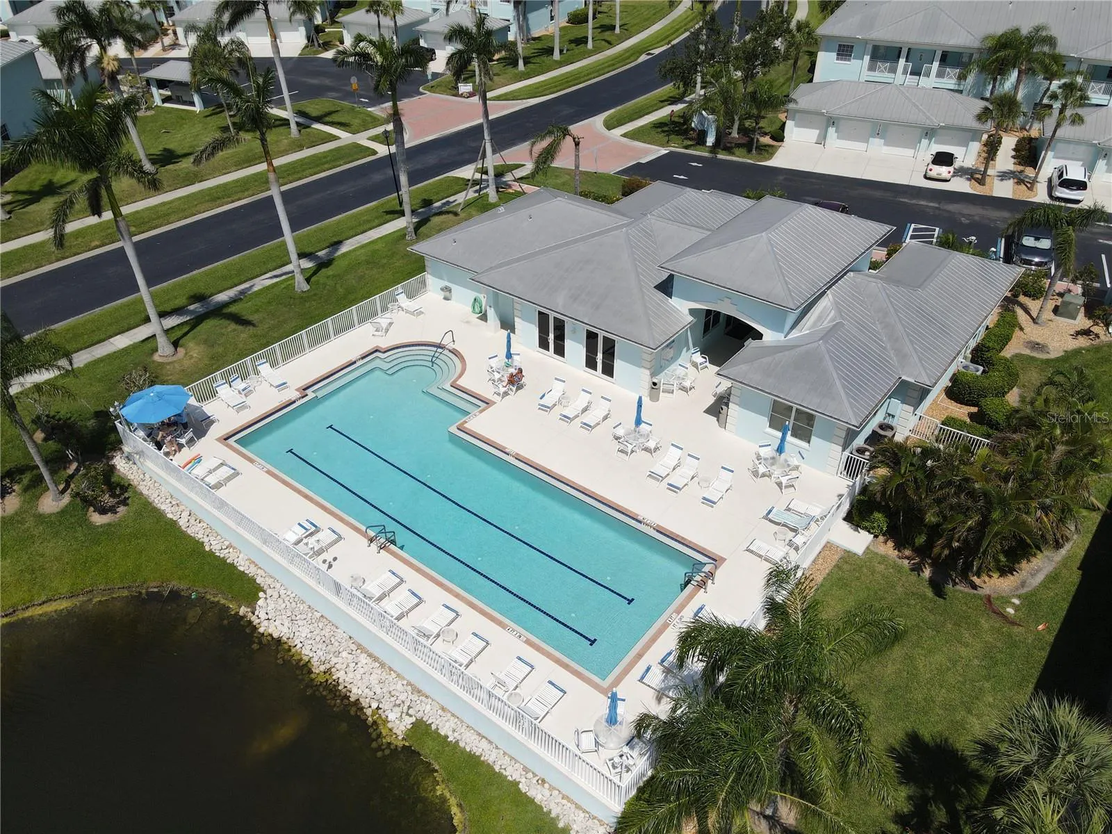 Community swimming pool at The Colony at Sabal Trace North Port Florida