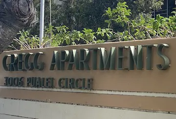 Gregg Apartments Sign