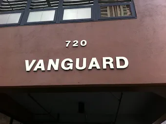 The Vanguard Lofts Sign