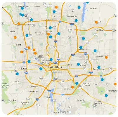 Interactive Map Search