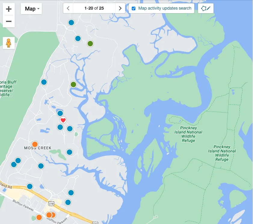 Moss Creek Real Estate Map