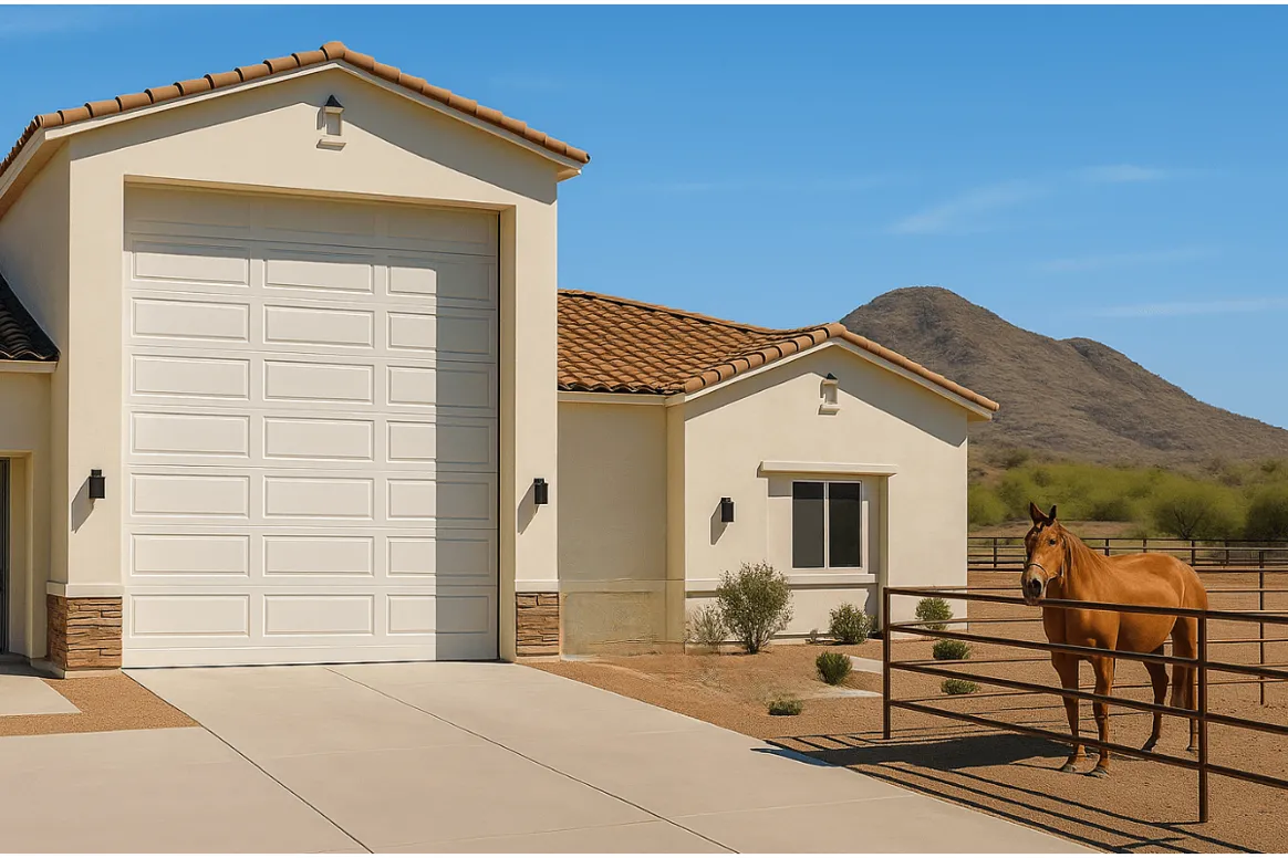 homes for sale with an RV garage on horse property