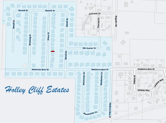 Map of Holley Cliff Estates in Milton, Florida