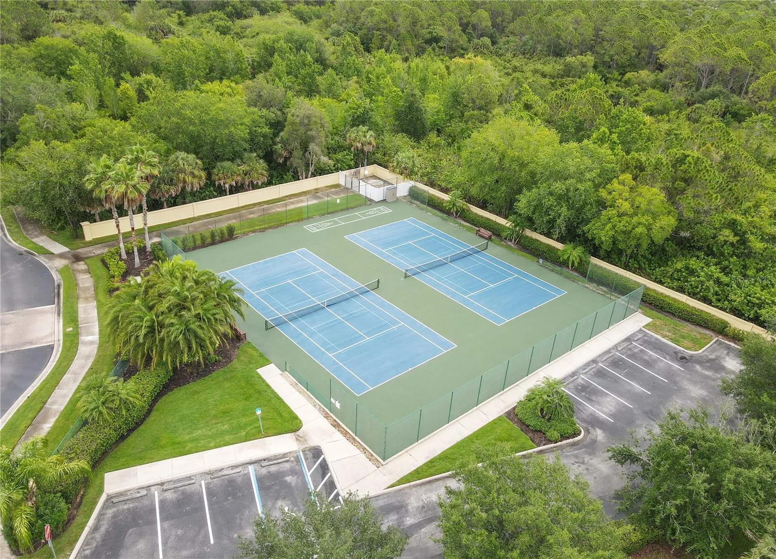 Aerial view of Talon Bay tennis courts