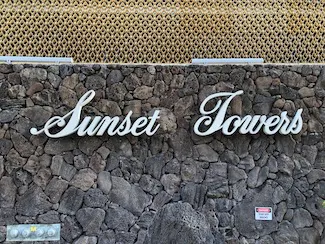 Sunset Towers Sign