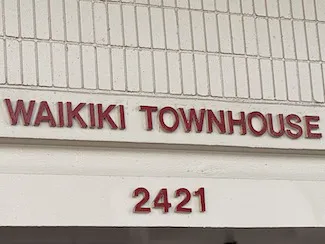 Waikiki Townhouse Sign
