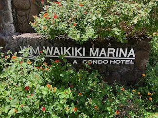 Waikiki Marina Sign