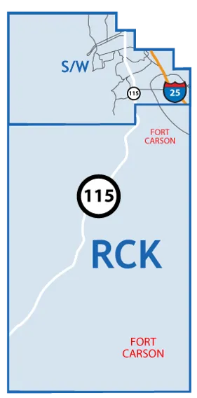 Southwest Colorado Springs Map