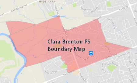 Clara Brenton Public School London Ontario Boundary map