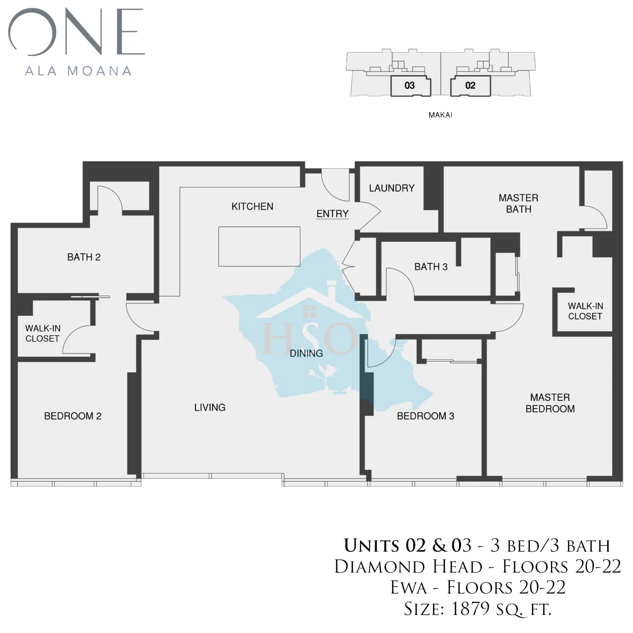 One Ala Moana 02 & 03 Floor Plan
