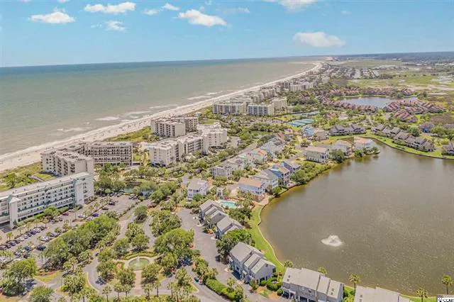 Pawleys Island Aerial View over the Ocean