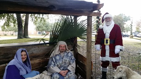 Rob Brooks Realty Live Nativity with Santa Claus