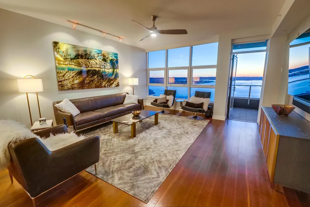 living room bayside condos San Diego