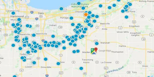 Northwest Indiana Real Estate Map Search