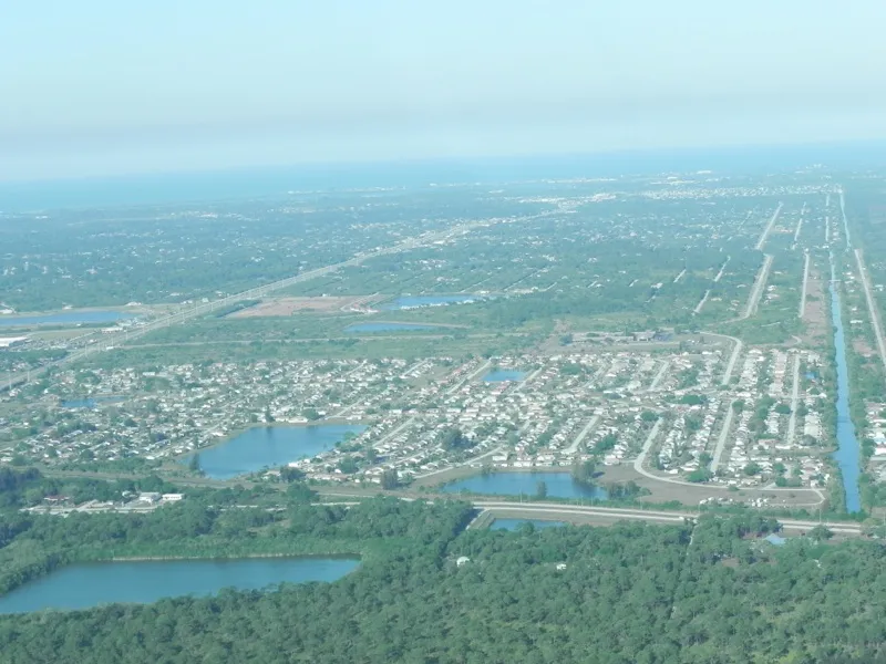 Aerial view of Gardens of Gulf Cove in Port Charlotte