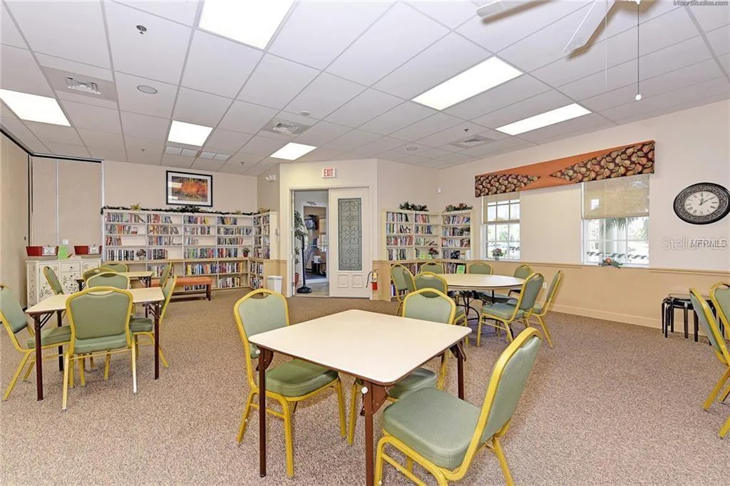 Library and gathering area at Bobcat Trail in North Port Florida