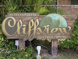 Cliff View Terrace Sign