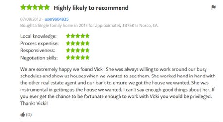 Zillow Reviews Vicki pedersen Pedersen Real Estate