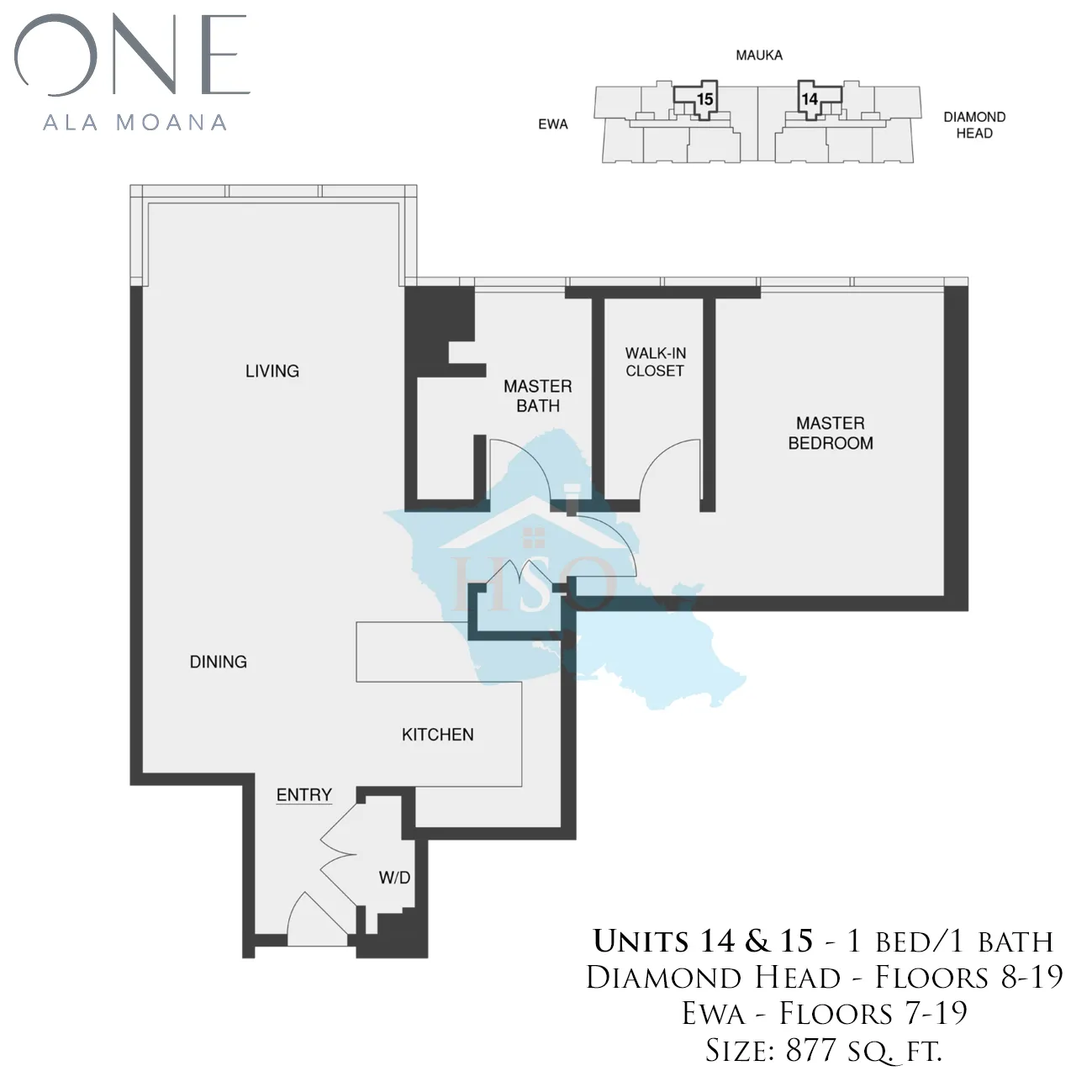 One Ala Moana 14 & 15 Floor Plan