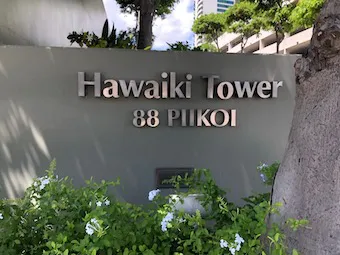 Hawaiki Tower Sign