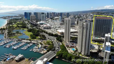 Ala Moana Hotel Aerial View