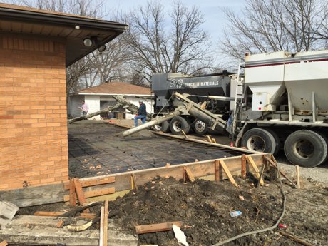 pouring the foundation