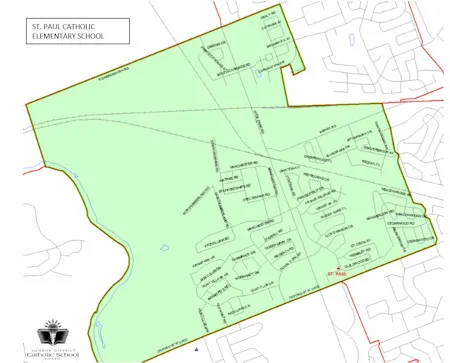 St Paul Elementary School Boundary Map