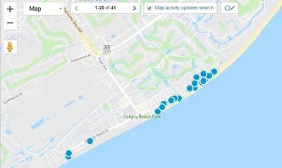 Forest Beach Oceanfront Homes for Sale Map