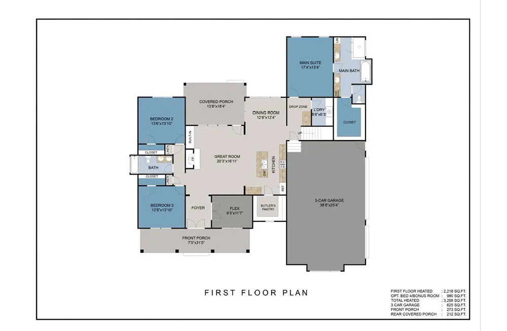reeves custom homes - floor plan one