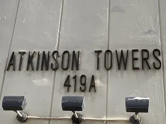 Atkinson Towers Sign