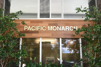 Pacific Monarch Sign