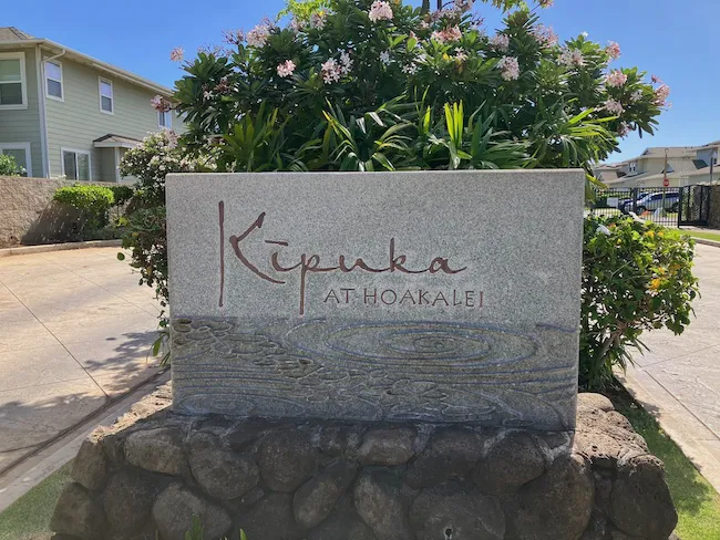 Kipuka at Hoakalei Entry Sign