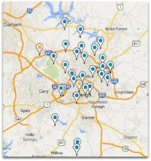Raleigh NC Real Estate Map Search