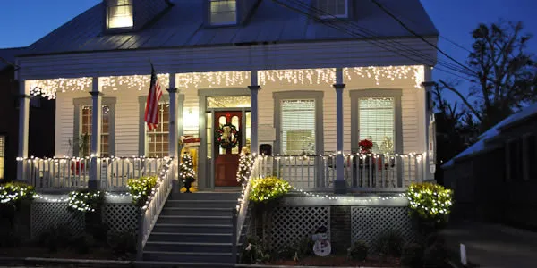 House with holiday decorations