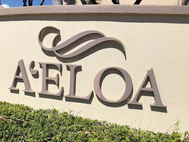 Aeloa Sign
